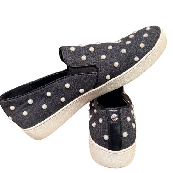 Women’s Michael Kors Keaton Embellished Flannel Slip-on Sneakers Slip On Size 11 - Picture 4 of 6